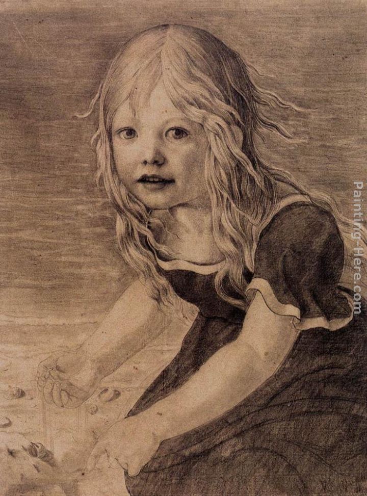 Portrait of the Artist's Daughter, Marie painting - Karl Friedrich Schinkel Portrait of the Artist's Daughter, Marie art painting